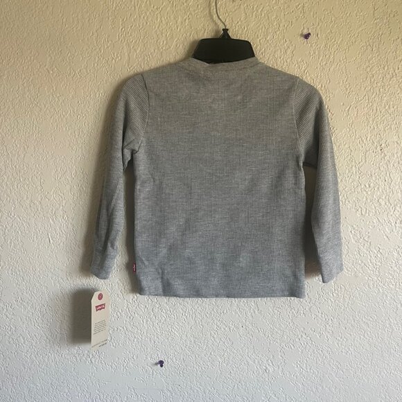 Boys Grey Levi's Waffle Thermal Long Sleeve Tee NWT - Picture 2 of 5